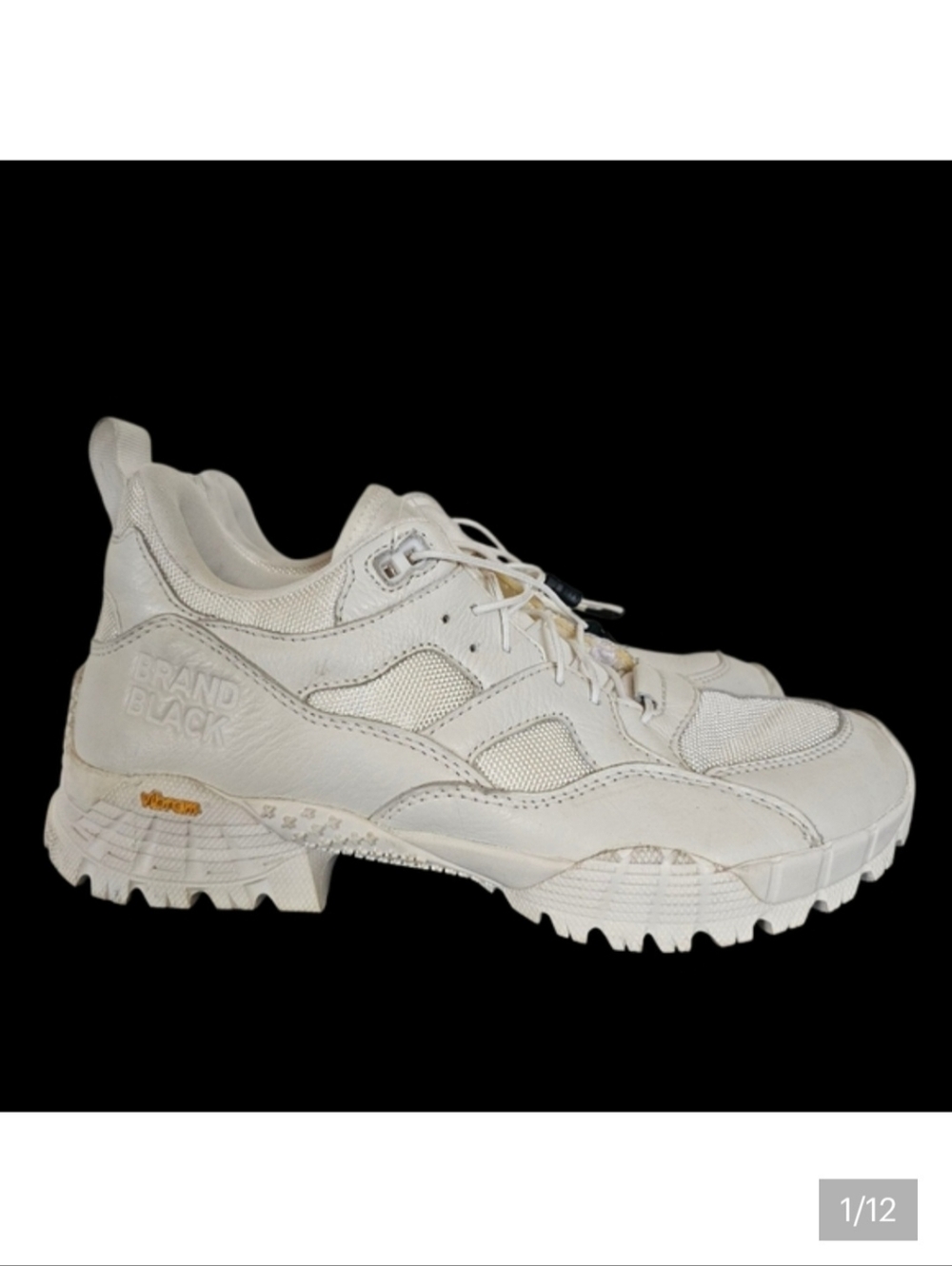 Brandblack‎ Cresta White Leather Mega Grip Vibram Sneakers Sz 9.5